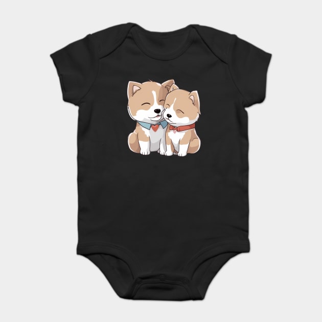 japanese akita dog Baby Bodysuit by animegirlnft